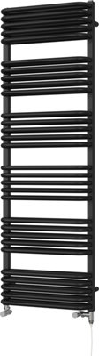 UK Radiators 4081BTU H1533mm x W500mm Black Round Tube Standard ...