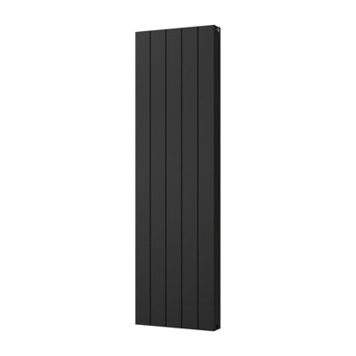 UK Radiators 4091BTU H1600mm x W466mm Black Flat Tube Vertical Designer ...