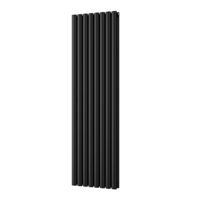 UK Radiators 4248BTU H1600mm x W464mm Black Elliptical Tube Vertical ...