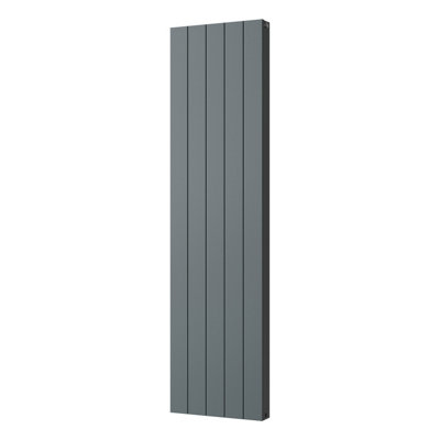 UK Radiators 4623BTU H1800mm x W466mm Anthracite Flat Tube Vertical ...