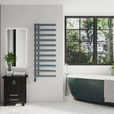 UK Radiators 500W H1238mm x W500mm Anthracite Elliptical Tube ...