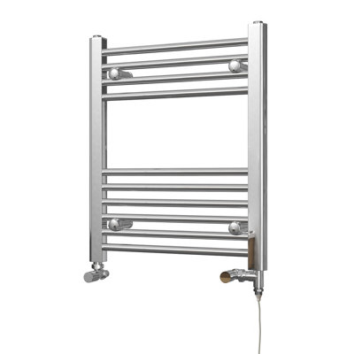 UK Radiators 532BTU H600mm x W500mm Chrome Straight Ladder Standard ...