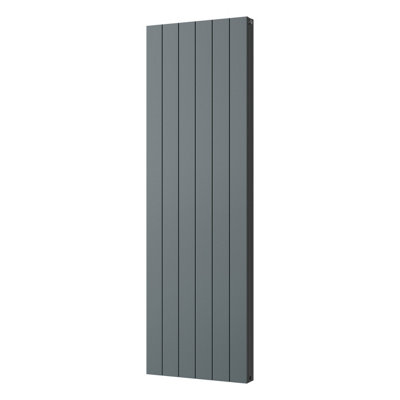 UK Radiators 5558BTU H1800mm x W560mm Anthracite Flat Tube Vertical ...