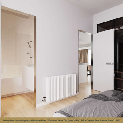 UK Radiators 5640BTU H600mm x W988mm White 4 Column Horizontal ...