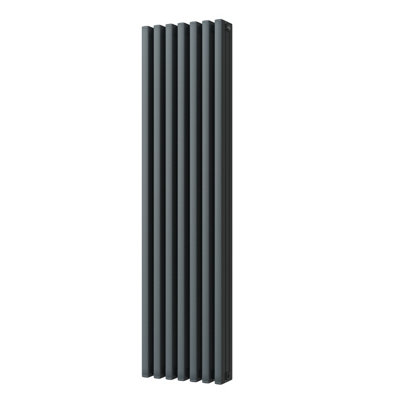 UK Radiators 5794BTU H1800mm x W460mm Anthracite Square Tube Vertical ...