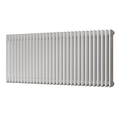 UK Radiators 5818BTU H600mm x W1355mm White 3 Column Horizontal ...