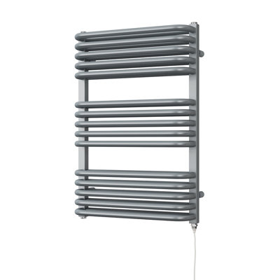 UK Radiators 600W H736mm x W500mm Silver Round Tube Standard Designer ...