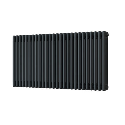 UK Radiators 6643BTU H600mm x W1164mm Anthracite 4 Column Horizontal ...