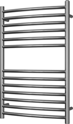 UK Radiators 730BTU H800mm x W500mm Stainless Steel Curved Ladder ...
