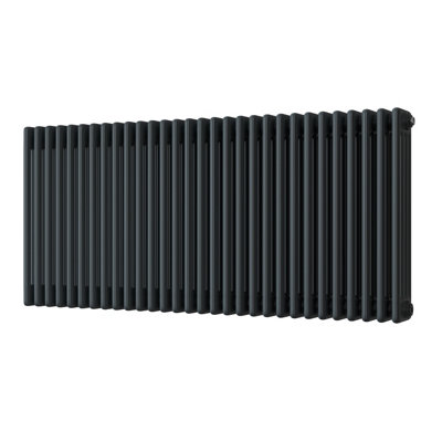 UK Radiators 7650BTU H600mm x W1340mm Anthracite 4 Column Horizontal ...