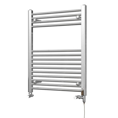 UK Radiators 833BTU H800mm x W600mm Chrome Straight Ladder Standard ...