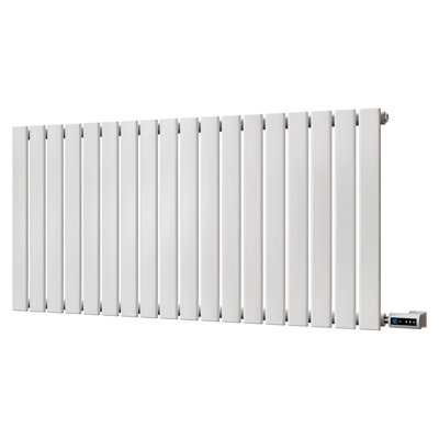 UK Radiators 900W H600mm x W1224mm White Electric Flat Tube Horizontal ...