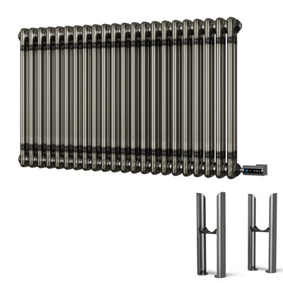 UK Radiators 900W H600mm x W988mm Raw Metal Electric 2 Column ...
