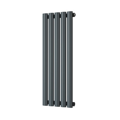 UK Radiators 952BTU H800mm x W290mm Anthracite Elliptical Tube ...