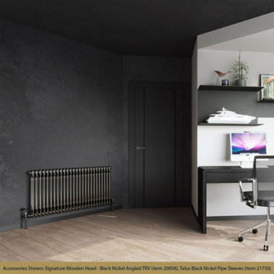 UK Radiators Alpha Double Column Horizontal Traditional Cast-Iron Style ...