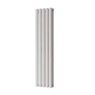 UK Radiators Omeara White Elliptical Tube Vertical Steel Designer ...