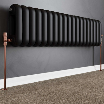 UK Radiators Polished & Lacquered Radiator Pipe Covers 300mm Copper Talus