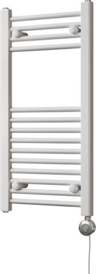 UK Radiators Zennor White Thermostatic Heated Towel Rail Straight ...