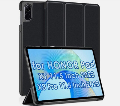 Coque XunyLyee Honor Pad X8a 11.0 Pouces Noir - Ultra Fine Avec Support