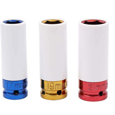 21mm Double Deep Impact Metric Alloy Wheel Nut Socket – Thin Wall 1/2in Drive By AB Tools