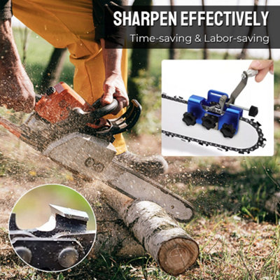 UK Universal Chainsaw Teeth Sharpener Chain Grinder Sharpening Jig File ...
