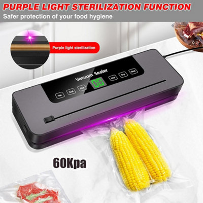 Automatic Vacuum Food Sealer Machine – Portable Dry/Wet Pack With 10 Bags Included (Unbranded)