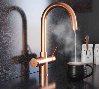 UKB 3-in-1 INSTANT BOILING WATER TAP, COPPER ROUND SPOUT