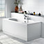 UKBathroom Essentials 700mm White Gloss Rigid Waterproof End Bath Panel