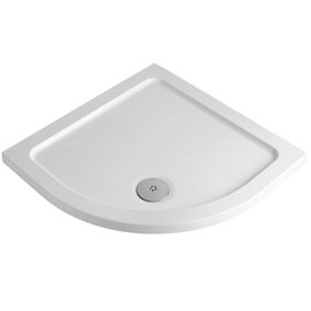 UKBathrooms Essentials 1000x1000mm quadrant stone resin Shower Tray with Waste