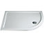 UKBathrooms Essentials 1000x800mm offset quadrant stone resin left hand Shower Tray with Waste