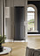 UKBathrooms Essentials Avalon Column Designer Radiator 2 col 1800 x 335mm 7 Sections Anthracite