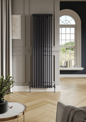 UKBathrooms Essentials Avalon Column Designer Radiator 2 col 1800 x 425mm 9 Sections Anthracite Price Comparisons | Compare The Build