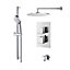 UKBathrooms Essentials Emotion Thermostatic concealed shower pack with hand shower and rail kit - square - chrome