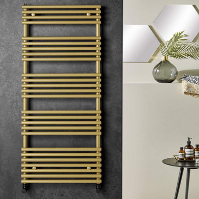 UKBathrooms essentials Gold Look Designer Towel Radiator Price Comparisons | Compare The Build