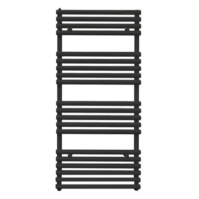 UKBathrooms essentials Matt Black Radiator DIY at B&Q