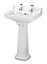 UKBathrooms Essentials Traditional basin and pedestal 560mm 2 tap hole