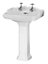 UKBathrooms Essentials Traditional basin and pedestal 580mm 2 tap hole