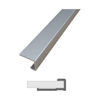 UKBathrooms Essentials Tuscany Bathroom End Trim - Satin Aluminium ...