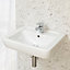 UKBathrooms Essentials Tuscany Bathroom PVC Wall Panel White Granite corner kit 1000x1000mm corner shower