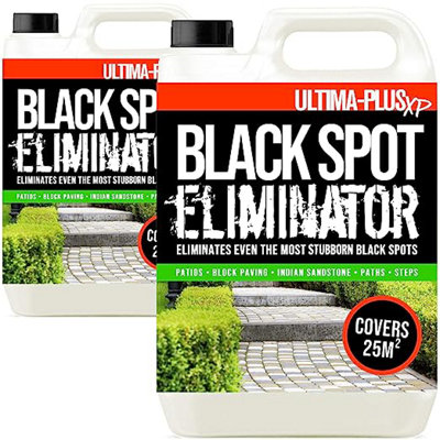 Ultima-Plus XP Black Spot Remover Eliminator for Patio, Stone, Block Paving, Indian Sandstone, and More 10L