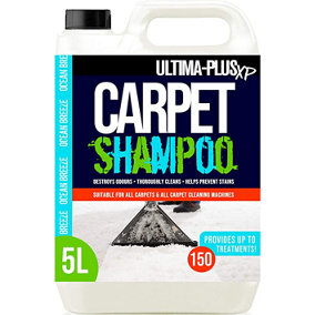 Ultima-Plus XP Carpet Cleaning Shampoo - High Concentrate Cleaning Solution for all Carpets 5L Ocean Breeze