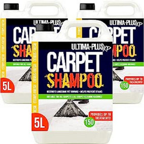 Ultima-Plus XP Carpet Cleaning Shampoo - High Concentrate Cleaning Solution for All Carpets Citrus 15L