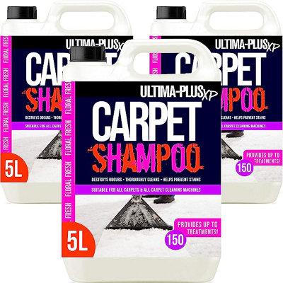 Ultima-Plus XP Carpet Cleaning Shampoo - High Concentrate Cleaning Solution for All Carpets Floral 15L