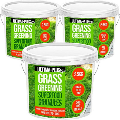 ULTIMA-PLUS XP Grass Greening Superfood Granules - Lawn Fertiliser to Green and Strengthen Grass 7.5Kg