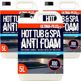 ULTIMA-PLUS XP Hot Tub & Spa Anti Foam - Removes Surface Foam Quickly and Easily - Suitable For All Hot Tubs 15L