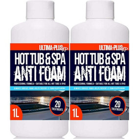 ULTIMA-PLUS XP Hot Tub & Spa Anti Foam - Removes Surface Foam Quickly and Easily - Suitable For All Hot Tubs 2L