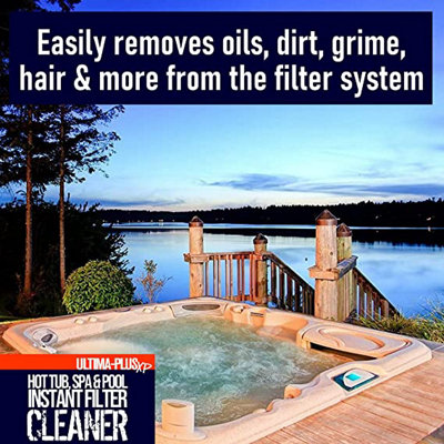ULTIMA-PLUS XP Hot Tub, Spa & Pool Instant Filter Cleaner - Removes Grease, Limescale, Soap, Oils & More 1L