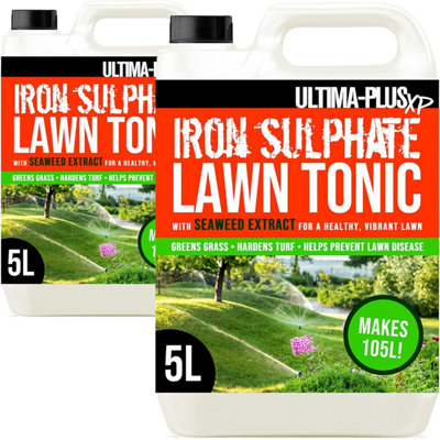 Ultima-Plus XP Iron Sulphate Lawn Tonic Liquid Fertiliser with Seaweed ...