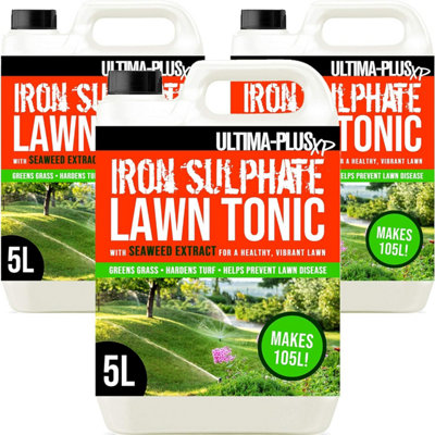 Ultima-Plus XP Iron Sulphate Lawn Tonic Liquid Fertiliser with Seaweed ...