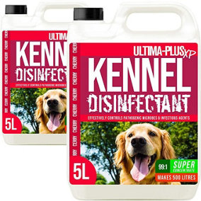 ULTIMA-PLUS XP Kennel Kleen - Disinfectant, Cleaner, Sanitiser & Deodoriser - Concentrated Formula Kennel Cleaner 10L Cherry